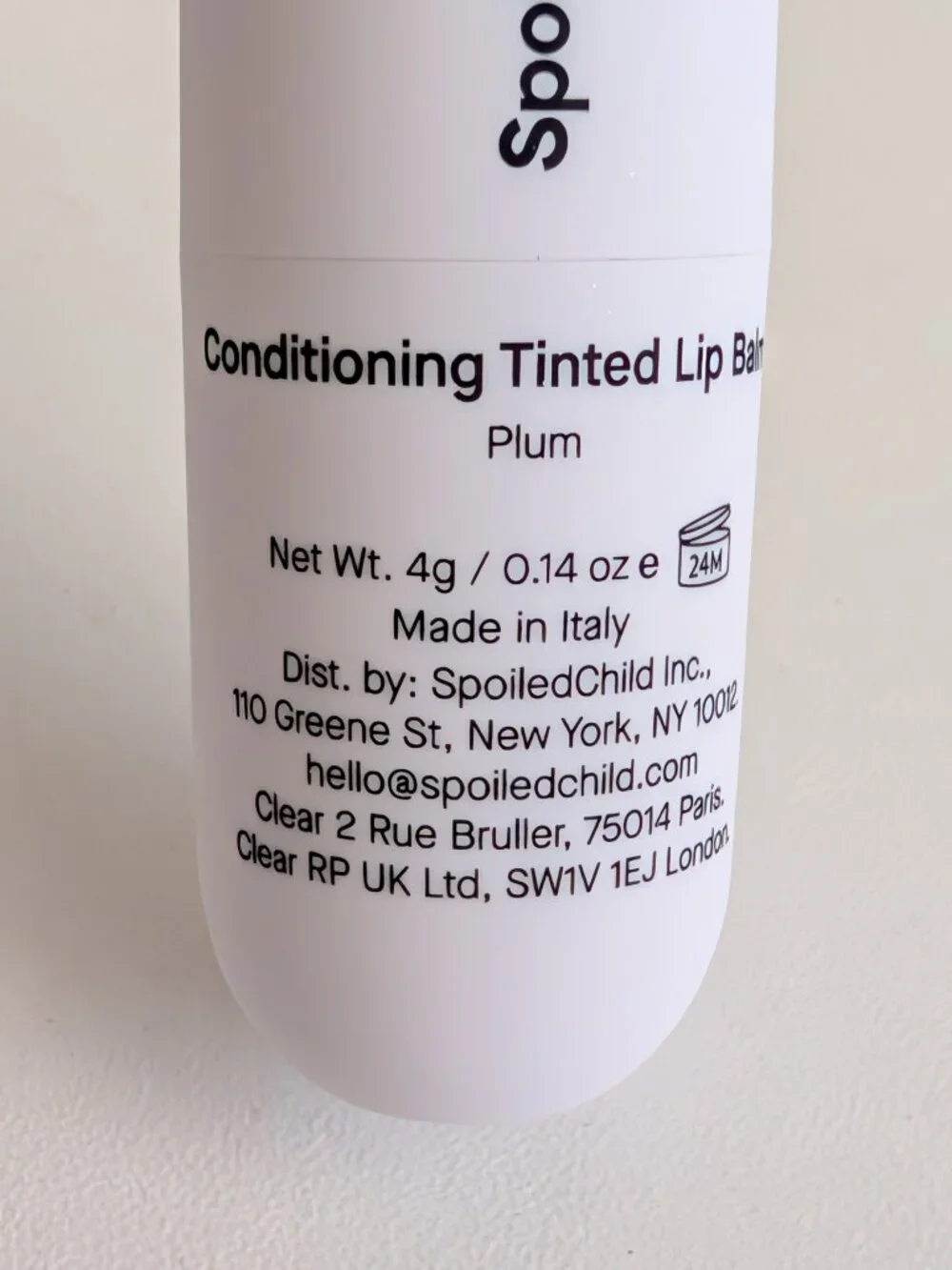 Spoiled Child Conditioning Tinted Lip Balm PLUM 4g /.14 oz New with Box